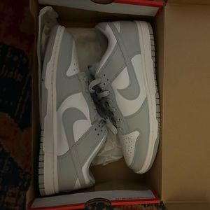 Brand new grey fog Nike dunks.